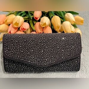 D'margeaux Scattered Crystal Mini Flap
Clutch